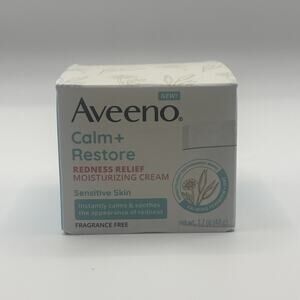 Aveeno Calm and Restore Redness Relief Moisturizing Cream Sensitive Skin 1.7 oz